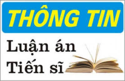 Thông tin luận án  của NCS Nguyễn Thị Thủy