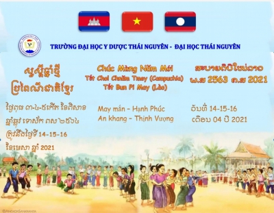 Chi quà Tết cổ truyền Bun Pi May cho LHS Lào và Tết Chaul Chnam Thmey cho LHS Campuchia đang học tại Trường