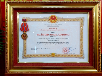 Trường Đại học Y – Dược, Đại học Thái Nguyên:  Lễ đón nhận Huân chương lao động hạng Ba và khai giảng khoá đào tạo chẩn đoán, điều trị, hồi sức tích cực, chăm sóc bệnh nhân COVID -19 trong tình hình mới